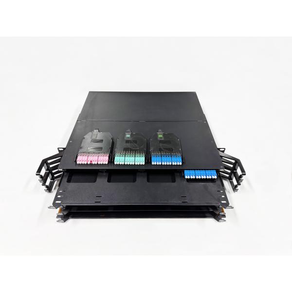 High Density 2U 19 Inch 144 Core for MPO to LC MTP Unload Slide Fiber Optic