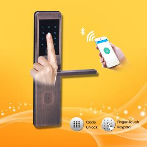 China Smart Home Bluetooth Security Door Lock , Fingerprint Scanner Door Entry System wholesale