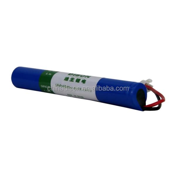 Cylindrical Lithium Ion Battery 6.4v 1.5Ah 9.6Wh LiFePo4 Battery Pack For Emergency Lighting