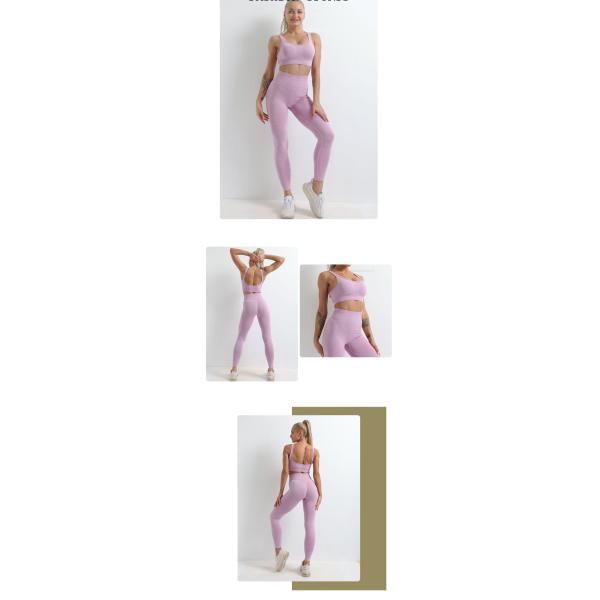 Sweatproof Antiwear High Waisted Leggings And Sports Bra Set 2pcs Spandex Yoga Set