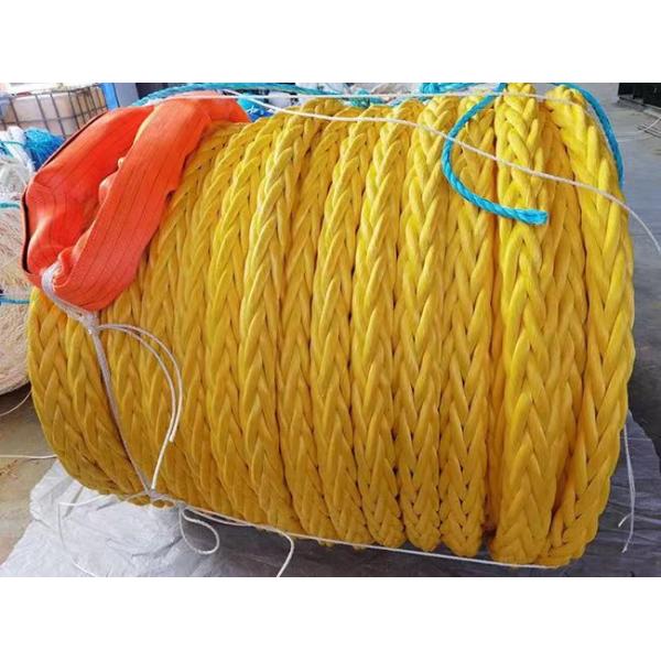 Close-up of 12-Strand UHMWPE Rope construction