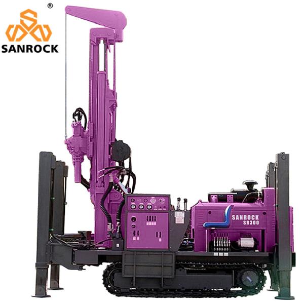 Hydraulic Water Well Rig Rotary Bore Hole Depth 300m Water Drilling Rig Machine