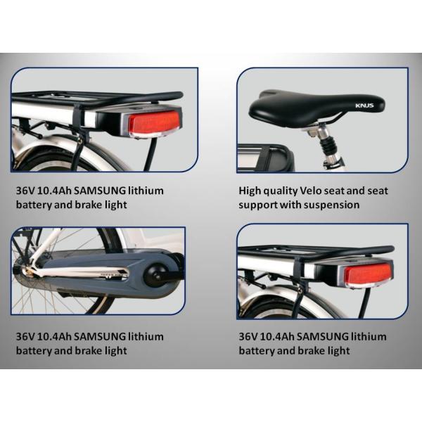 26 Inch Girls Urban E Bikes 250W 48V Aluminum Frame Shimano Derailleur