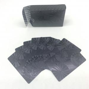 China Black Foil Waterproof Plastic Playing Cards Nontoxic Reusable wholesale