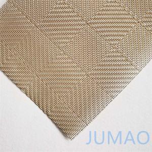 Copper Fabric Mesh Laminated Glass External Facade