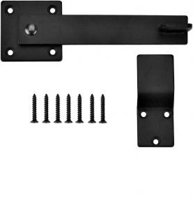 China Single-side Bracket Heavy Duty Black Double Gate Latch Lock for Barn Door ISO9001 Rohs CE on sale