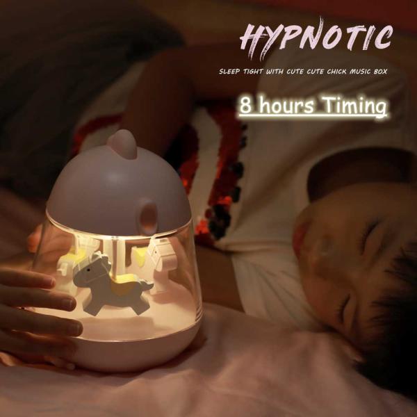 New Carousel Music Night light colorful atmosphere table lamp USB Rechargeable Night Light Bedside Night Light For Child