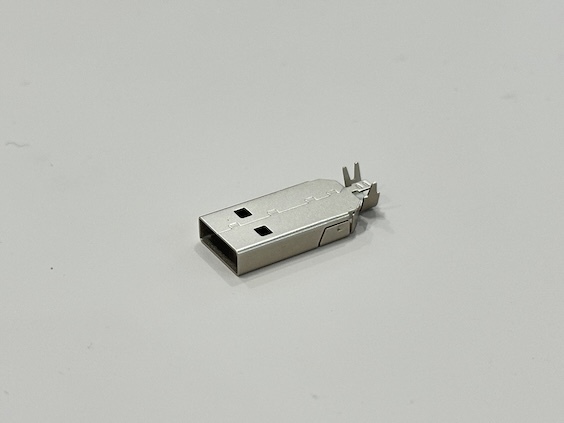 USB 2.0 AM Connector 2-Piece Nickel-Plated Housing | Wire Cable Electrical Terminal Connector for Customization & Power Transmission
