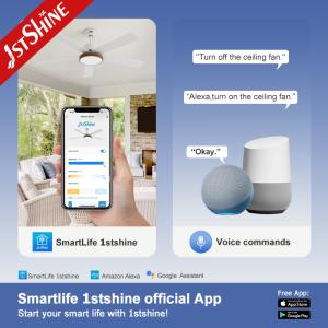 Adjustable 6-Speed Choice LED Ceiling Fan with Remote Control and Dimmable Light