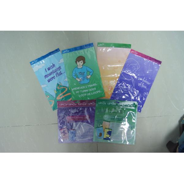 Ldpe Printed Grip Seal Bags Blue With Small Cartoon For Children Toys