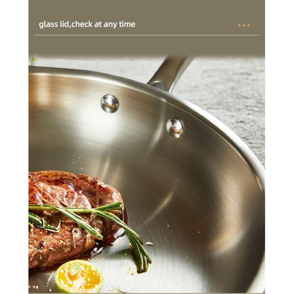 New Arrival 304 Stainless Steel Fry Pan Nonstick Cooking Pot Fried Steak Skillet Egg Nonstick Frying Pan