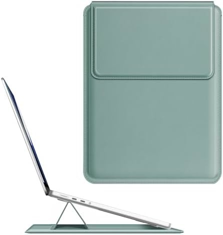 Laptop case MacBook Air 13.6M3 M2 A3113 A2681/MacBook Pro 14 A2992-PU Leather thin bag cover with stand function, brown