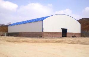 China Large Span Steel Arch Buildings Metal Arch Roof Truss Sheds For Steel Material Storage wholesale
