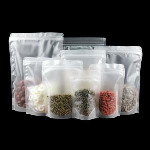 China Clear PE Zip Lock Stand Up Pouch Bags SGS Approved For Food Packaging wholesale