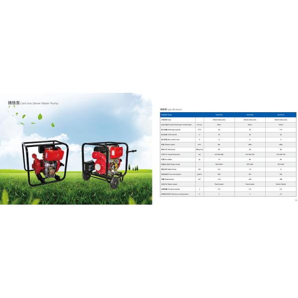 DP20 DP30 DP40 High Pressure Diesel Pump 7.2kw 8kw 2 Inch Diesel Water Pump