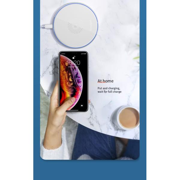 Mirror Desktop Qi Wireless Phone Charger Magnetic 15W With 1m Cable Type-C