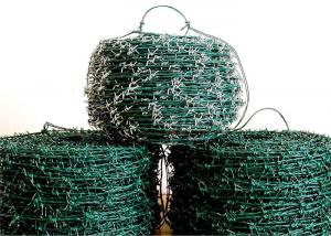 China 1.2mm 15kg Coil Weight Galvanized Razor Barbed Wire Green Iron wholesale