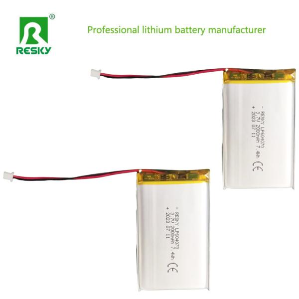 604070 Lithium Polymer Battery Cell 3.7v 2000mAh Power Lipo Batteries For Consumer