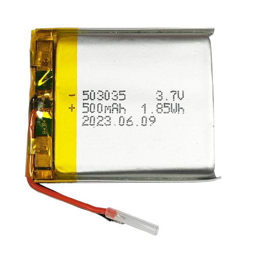 500mAh Lithium Polymer Battery 503035 3.7V LiPo Rechargeable Battery for Portable Electronics