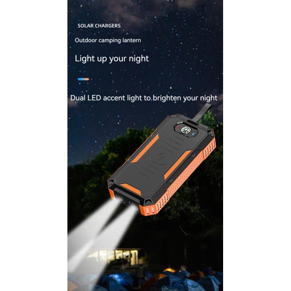 15W Output Power Private Mold Wireless Charging Solar Power Bank for iPhone 30000mAh