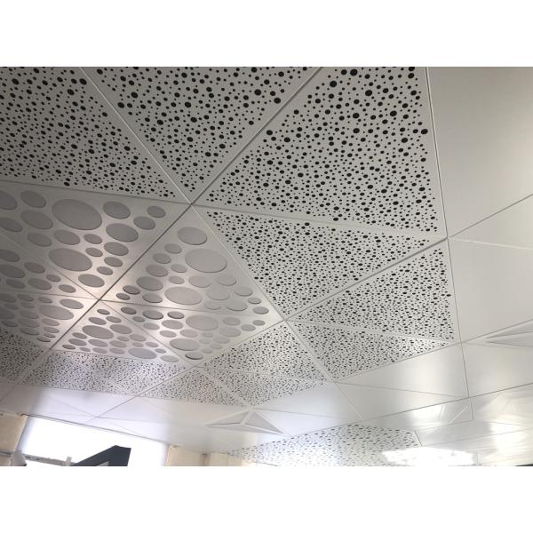 0.9mm Aluminum Metal Ceiling Triangle Shaped Clip In Suspended Perforated Ceiling Tile