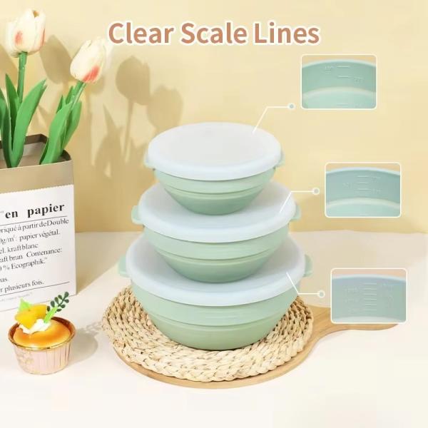 Upgraded Silicone Sourdough Bread Proofing Basket With Handles - Reinforced Rim Support, 9 Inch Round Foldable Bowls For Sourdough Bread Baking, Oven