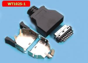 China Male Type Scsi Cable Connector Shrapnel Button Type ABS UL94V-0 Shell on sale