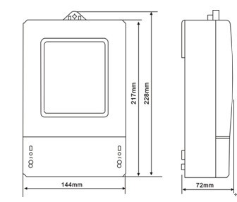 ISO9001 4 Wire 3 Phase Prepaid Energy Meter With IC Card + Card Reader
