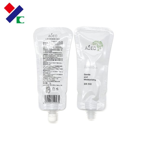 10G 15G Plastic Foil High Barrier Spout Pouch Packaging for Men And Women Cleanser