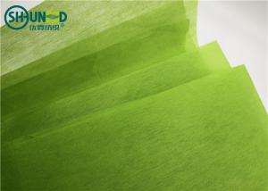 China Green Color Plain Type Punch Needle Fabric Chemical Bond Nonwoven 30gsm wholesale