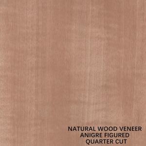China Figured Anegre Quarter Cut Wood Veneer Straight Uniform Color For Musical Instruments wholesale