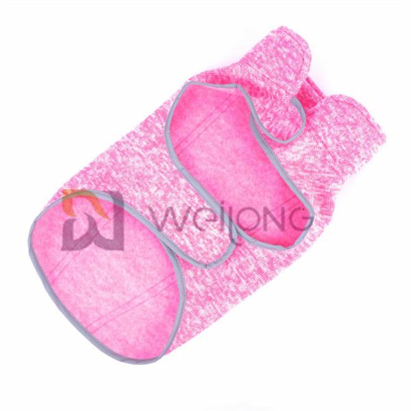 Velcro Opening Pink Fleece Pet Coat Jacket Heather Dog Sweatshirt