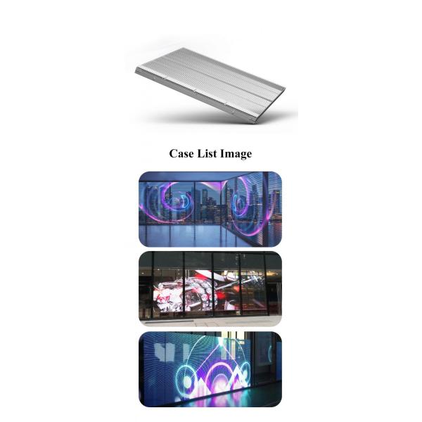 P3.9-7.8 Curtain Wall Transparent Glass Led Display Screen 800*1500 Mm 0