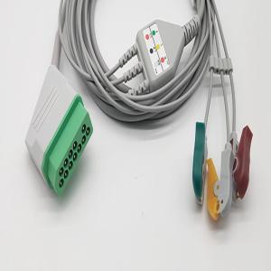 China Nihon Kohden 12 Pin to 3 Lead direct connect ECG Cable wholesale