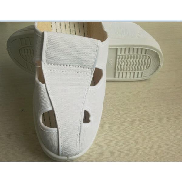4 Holes PVC Sole Canvas ESD Anti Static Shoes For Cleanroom Working