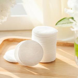China Pure White Soft Organic Cotton Face Pads High Absorption For Cosmetic Use on sale