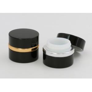 China 20ml Glass Cosmetic Jars , Aluminium Airtight Black Glass Cosmetic Containers on sale