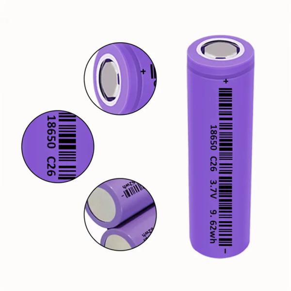 LiFePO4 Lithium Battery Custom 18650 Battery 2600mah 3000mah 3600mah 3.7V Rechargeable Lithium ion 18650 Battery Cell