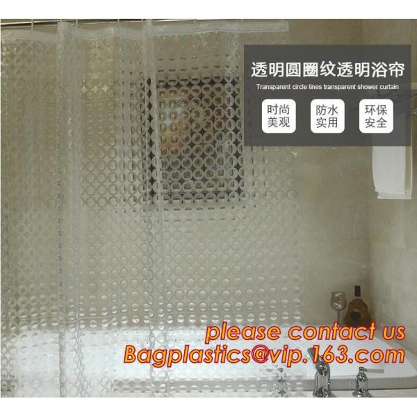 Custom Polyester Printing Shower Curtain, waterproof fireproof hook kids bathroom shower curtains, PEVA Shower curtain f