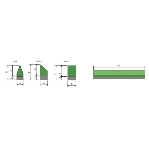 305x25x50mm 305x22x50mm 63HRC Hardness White Iron Knife Edges