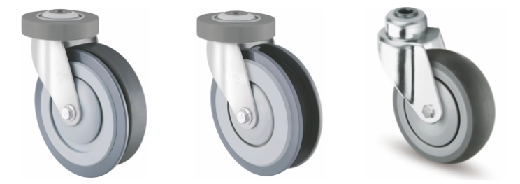 TPR Customized 5inch 125MM Swivel Caster Walkway for Shopping Cart for 70-120kgs Load-bearing