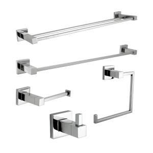 Polished SS304 Wall Mounted Towel Shelf Contemporary Bathroom Fittings