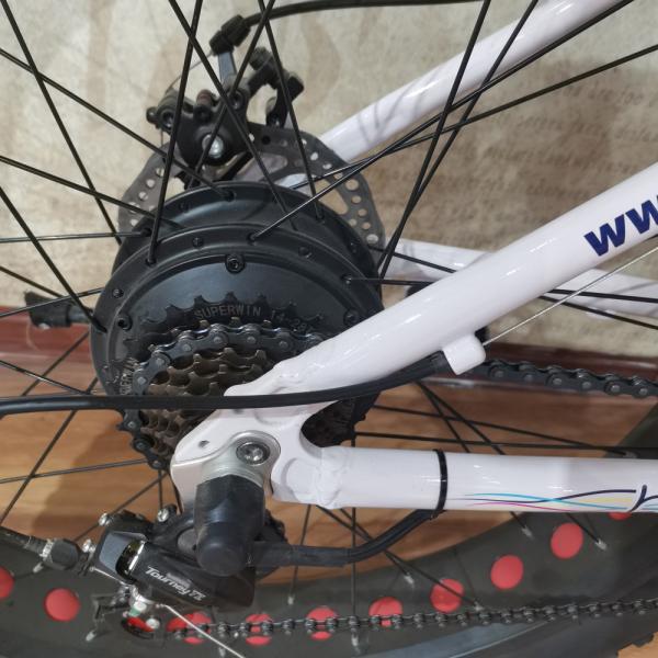 Made 26inch Electric Fat Tire Bike With 48v 500w Motor Lithium Battery Powered