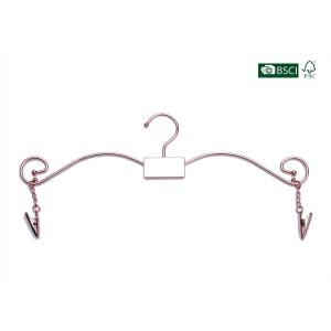 China Betterall Beautiful Popularly Chrome Metal Underwear Hanger With Clips wholesale
