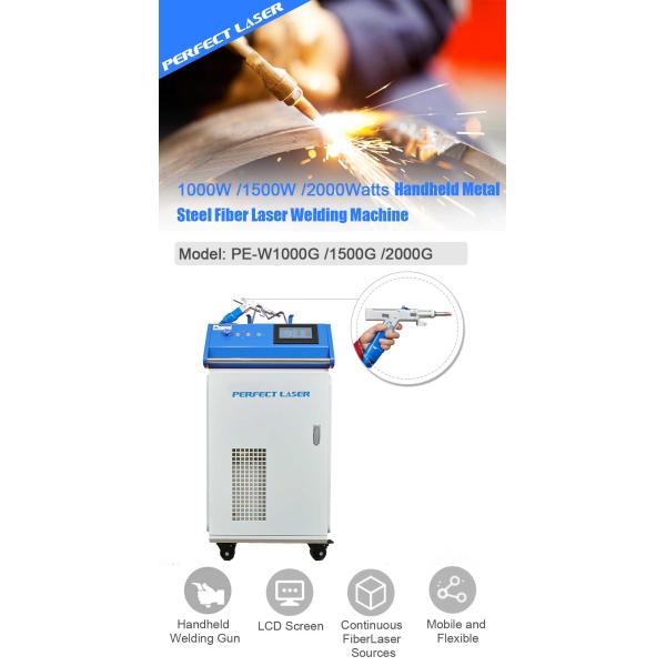 1kw 1.5kw 2KW Handheld 1070nm Fiber Laser Welder Welding Machine for SS Galvanized Plate Aluminium