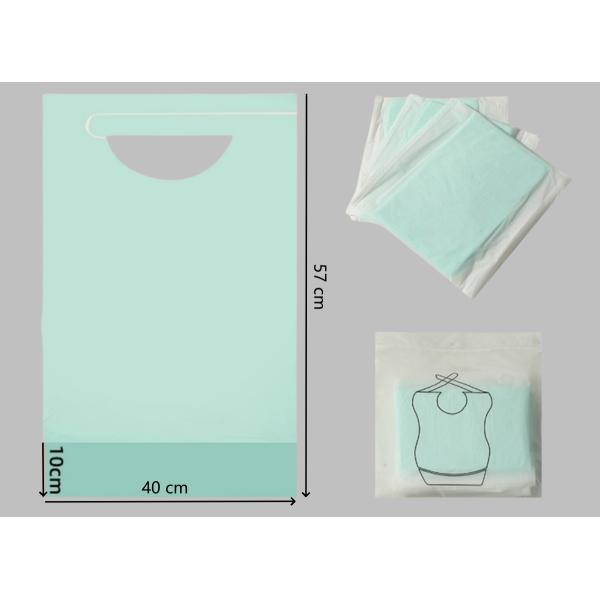 Foldable Biodegradable Paper Bibs For Adults Disposable Clothing Protector OEM
