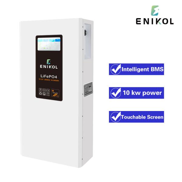 48V Lithium LiFePO4 Solar Battery Touchable Screen 300AH Wall Mounted Battery