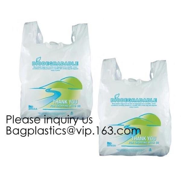Cheap T-Shirt Compostable Bags Biodegradable Bag For Food, T-Shirt Garment Plastic Bags Compostable 100% Biodegradable