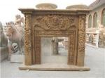 High Quality Carved Indoor Decorative White Marble Fireplace Beautiful cheap