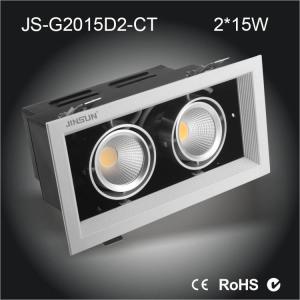 China 2x15w led down light, double trimless square downlight 2x18w led light on sale